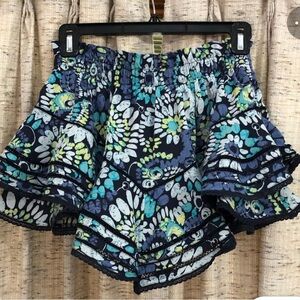 Floral Blue Women's Shorts/ skort-Aeri- NWT- XS